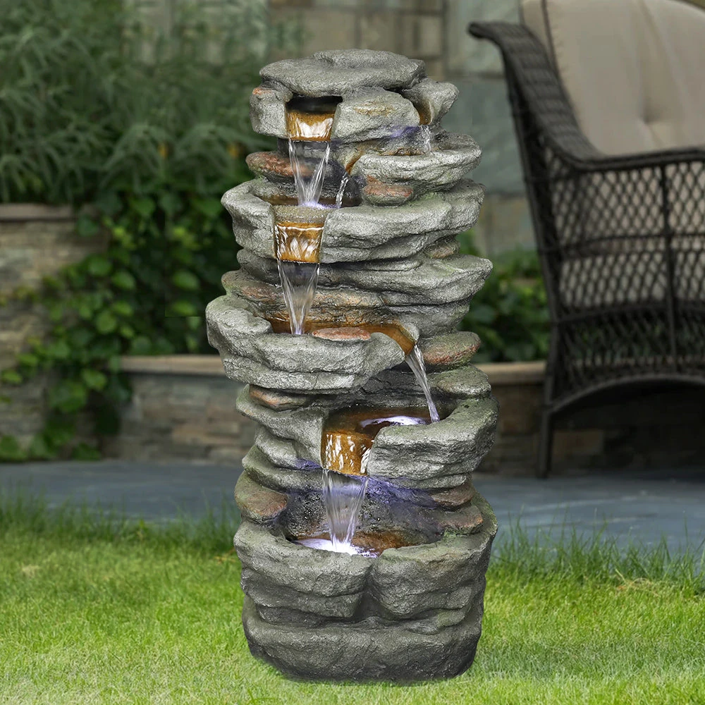 bird bath moving water graduated tiers