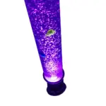 Acrylic Bubble Light with Simulated Fish and 8 Color Changing Light Effects-41“H